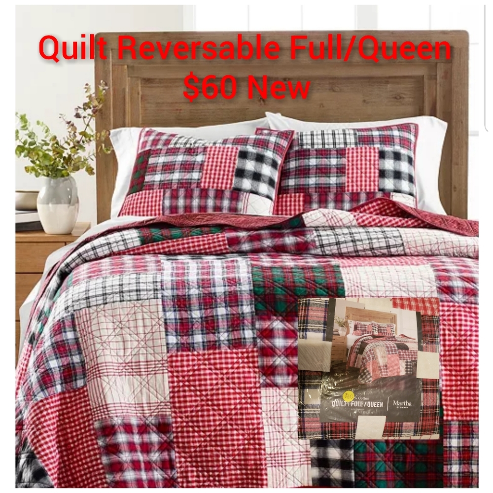 Martha Stewart Reversable Quilt Full/Queen New
